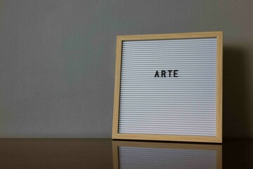 Arte Letterboard with copy space 