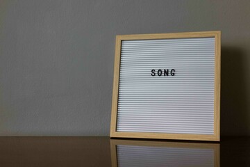 Song Letterboard with copy space 