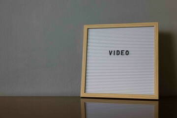 Video Letterboard with copy space 
