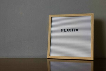 Plastic Letterboard with copy space 