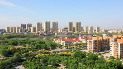 Fototapeta na wymiar Urban architectural scenery, North China