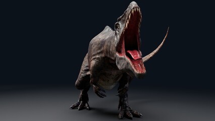 Acrocanthosaurus dinosaur , of background. 3d rendering