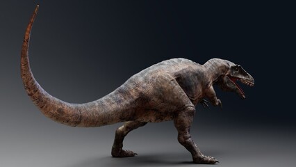 Acrocanthosaurus dinosaur , of background. 3d rendering