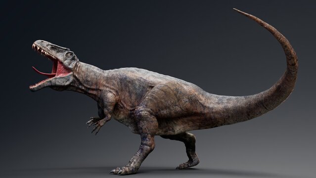 Acrocanthosaurus dinosaur , of background. 3d rendering
