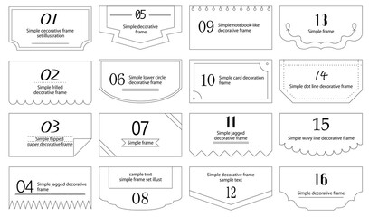 〘ベクター〙シンプルな見出しデザイン / 線画