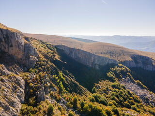 Aerial view of Rock Formation Stolo at Ponor Mountain, Bulgaria