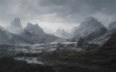 Fototapeta premium landscape with clouds