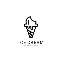 Linear flat ice cream label collection