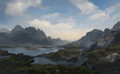 landscape in the morning