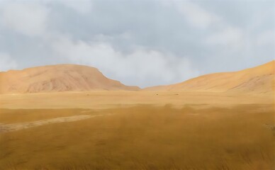Fototapeta na wymiar illustration of sandy field
