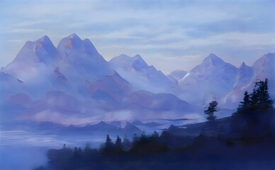 scenic view of purple mountains