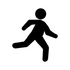 Simple Vector obesity Fat Stickman Stick man run or jogging, Sport Cardio Isolated on white