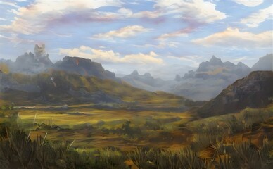 view of the mountains