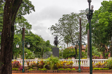 Obraz premium park in the city Barinas Venezuela Simon Bolivar