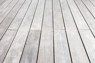 White wooden floor on the balcony outside the house pattern and background seamless