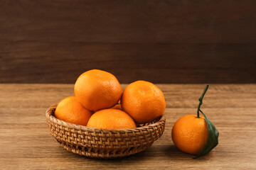 Jeruk Santang Madu (Citrus sinensis), often consumed during Chinese New Year. Selected focus image.
