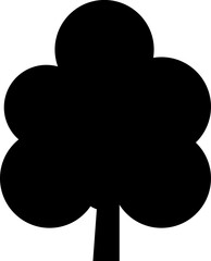 trees silhouettes set. Hand drawn isolated illustrations 1.eps