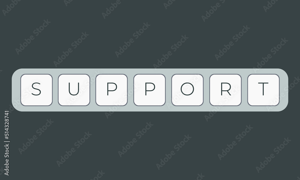Leinwandbilder Computer keyboard key with key support. Keyboard keys icon button