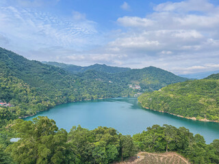 lake in the mountains with sky