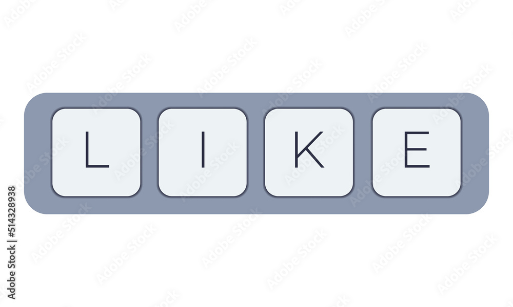 Aufkleber Computer keyboard key with key like. Keyboard keys icon button