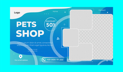 Adopt a pet banner template