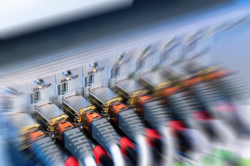 network kvm equipment for data centers with motion blur effect
