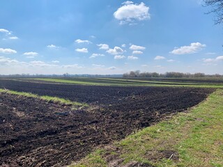 plowed field in spring