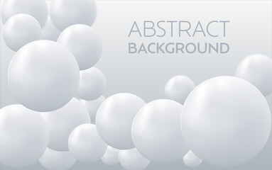 Abstract white and grey background design with blurred bokeh effect. Cool vector background template.