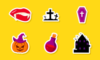 Happy Halloween Sticker Set Design