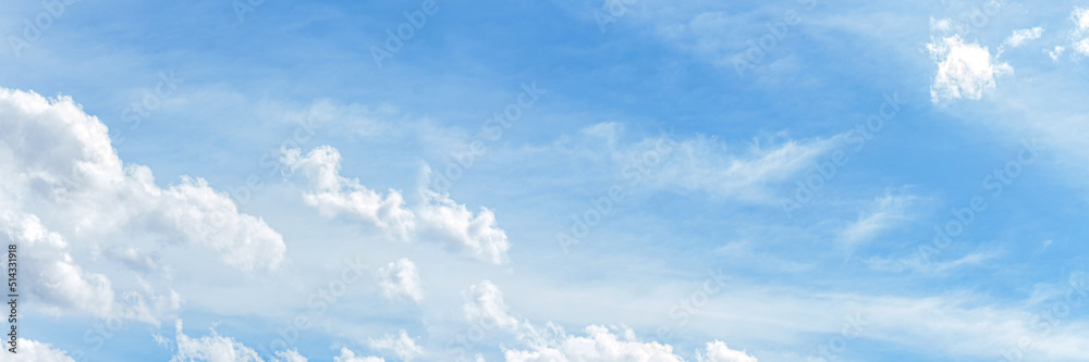 Wall mural blue sky and white clouds