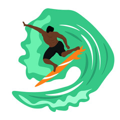 Man surfing at sea resort