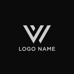 W y letter logo template vector image
