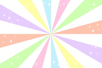 キラキラした集中線の背景イラスト