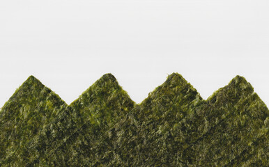 海苔の山
 Nori, Japanese dried seaweed, in a composition of the mountains.
