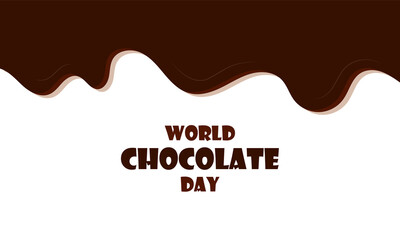 World chocolate day caramel, vector art illustration.
