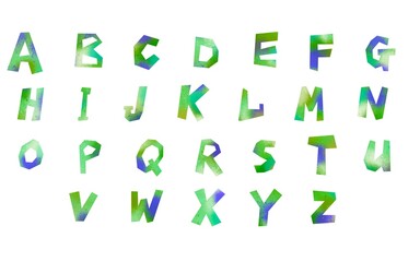 Alphabet set for cards and gifts and kids and kindergarten and stickers and hobbies