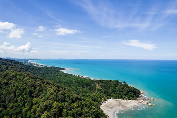Fototapeta na wymiar Aerial view of beach in Pahang , Malaysia