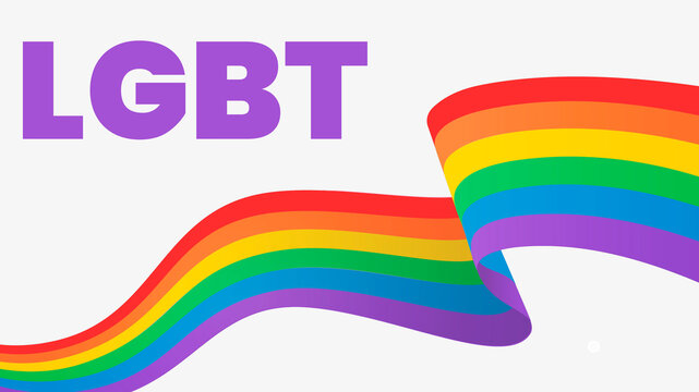 Pride month, LGBT flag. LGBT rainbow poster, banner or flag. Rainbow colored lgbt flag for pride. 