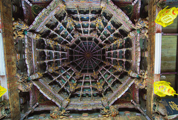 Lukang Tianhou Temple is one of the oldest temples in Taiwan to Mazu. The historical materials preserved here are valuable. Changhua County, Taiwan.