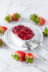 The Strawberry Cheese Pie is decorative beautifully and packaged in a  square aluminum foil in a...