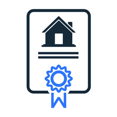 Apartment document, contract, rent agreement icon