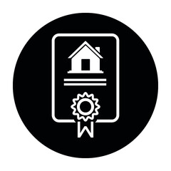 Real estate agreement document line icon

