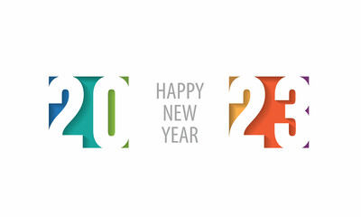 2023 Happy New Year Background Design. Greeting Card, Banner, Poster. Vector Illustration.