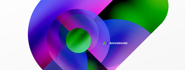 Fototapeta premium Digital web futuristic template. Circle composition abstract background. Vector Illustration For Wallpaper, Banner, Background, Card, Book Illustration, landing page
