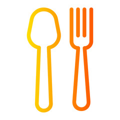cutlery gradient icon