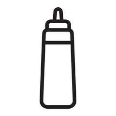 sauce bottle line icon