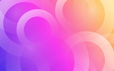 Abstract colorful gradient circle shape background