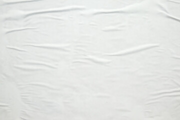 Fototapeta na wymiar white crumpled and creased paper poster texture background