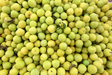 Berries and fruits are sold at a bazaar in Israel