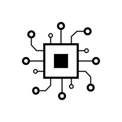 Circuit board, technology vector icon.